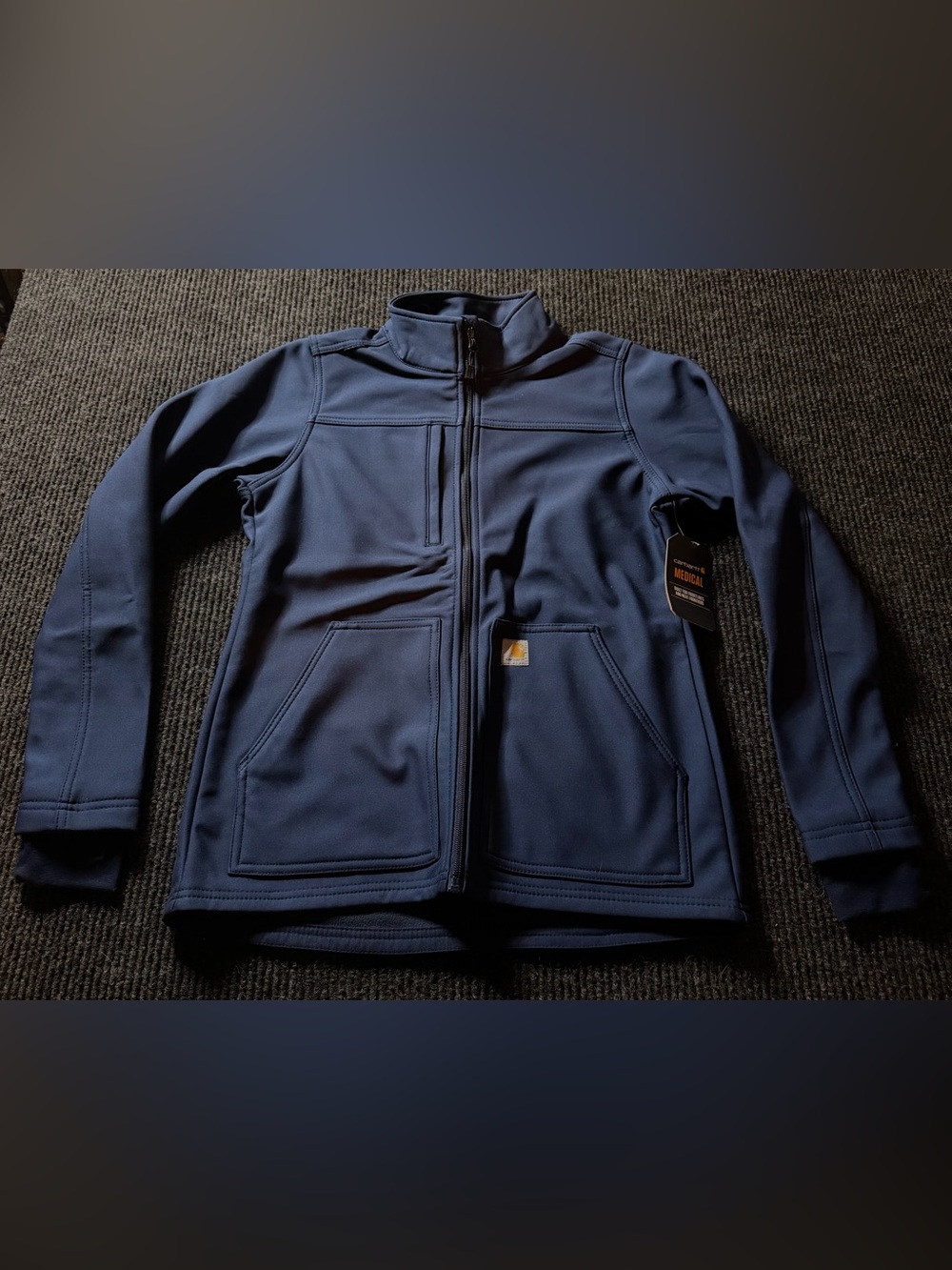 Carhartt Medical Women’s Rugged Flex Bonded Fleece Jacket Navy S NWT